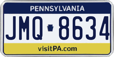PA license plate JMQ8634