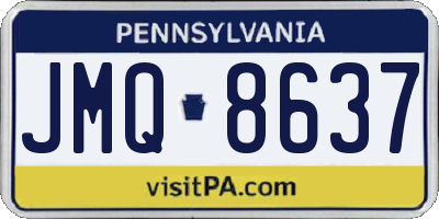 PA license plate JMQ8637