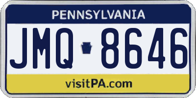PA license plate JMQ8646