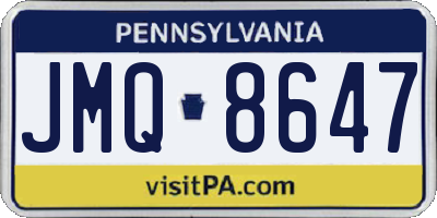 PA license plate JMQ8647