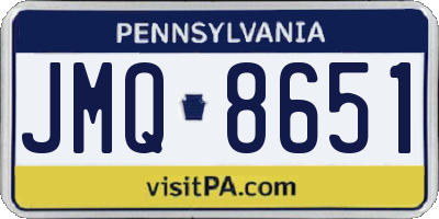 PA license plate JMQ8651