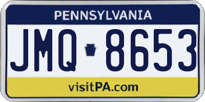 PA license plate JMQ8653