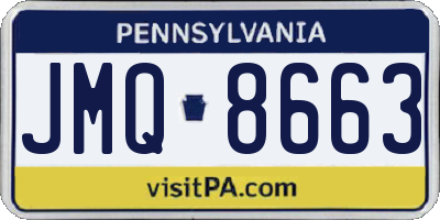 PA license plate JMQ8663