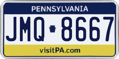 PA license plate JMQ8667