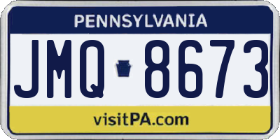 PA license plate JMQ8673
