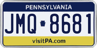 PA license plate JMQ8681