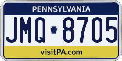 PA license plate JMQ8705
