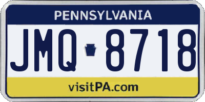 PA license plate JMQ8718