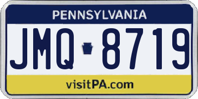 PA license plate JMQ8719