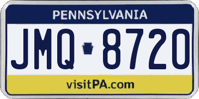 PA license plate JMQ8720