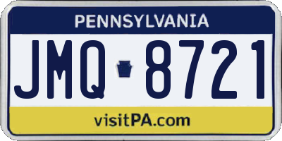 PA license plate JMQ8721