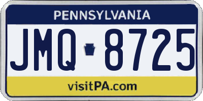 PA license plate JMQ8725