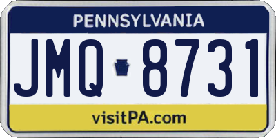 PA license plate JMQ8731