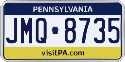 PA license plate JMQ8735