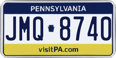 PA license plate JMQ8740