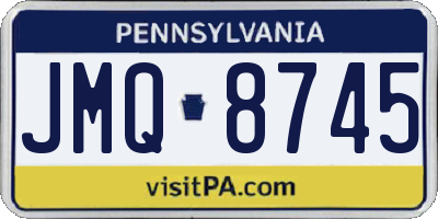 PA license plate JMQ8745