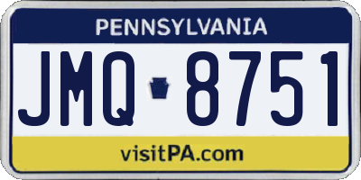 PA license plate JMQ8751