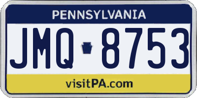 PA license plate JMQ8753