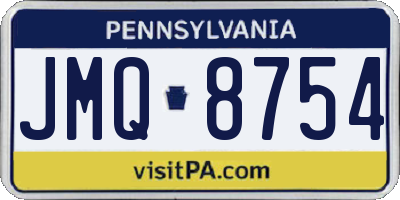 PA license plate JMQ8754