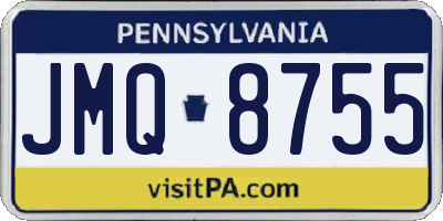 PA license plate JMQ8755