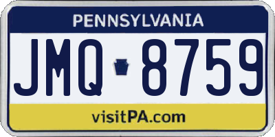 PA license plate JMQ8759
