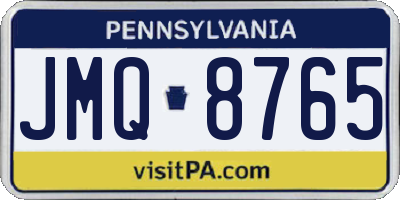 PA license plate JMQ8765