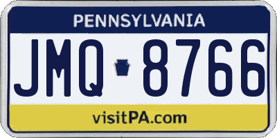 PA license plate JMQ8766