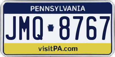 PA license plate JMQ8767