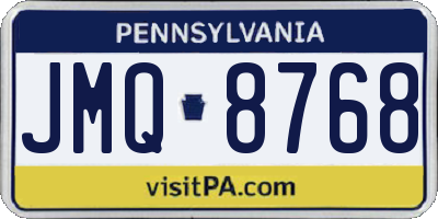 PA license plate JMQ8768