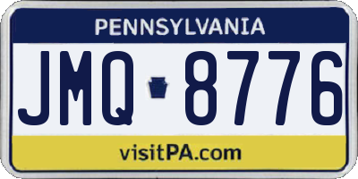 PA license plate JMQ8776