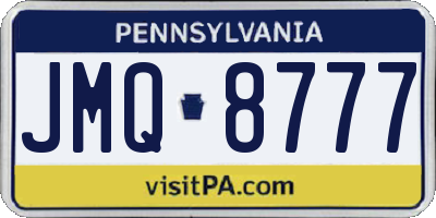 PA license plate JMQ8777