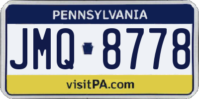 PA license plate JMQ8778