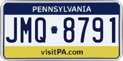 PA license plate JMQ8791