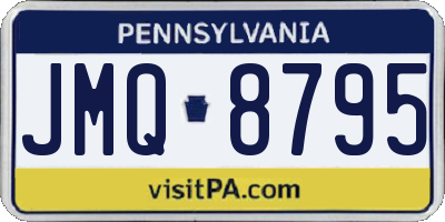 PA license plate JMQ8795