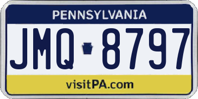 PA license plate JMQ8797