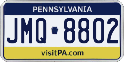 PA license plate JMQ8802