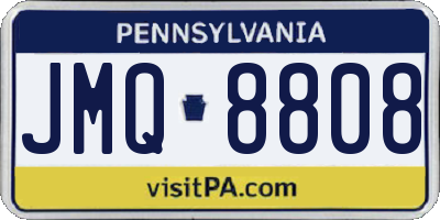 PA license plate JMQ8808