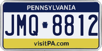 PA license plate JMQ8812