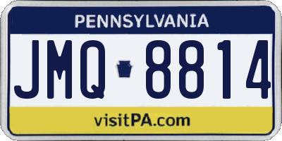 PA license plate JMQ8814