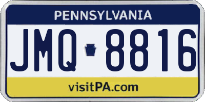 PA license plate JMQ8816