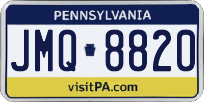 PA license plate JMQ8820
