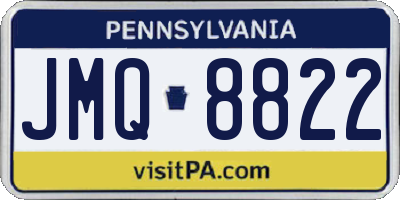PA license plate JMQ8822