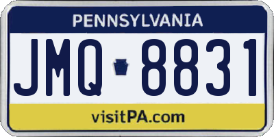 PA license plate JMQ8831