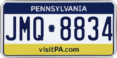 PA license plate JMQ8834