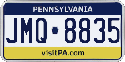 PA license plate JMQ8835