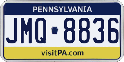 PA license plate JMQ8836