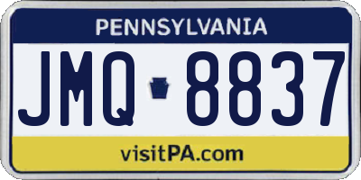 PA license plate JMQ8837