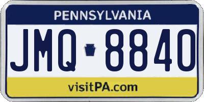 PA license plate JMQ8840