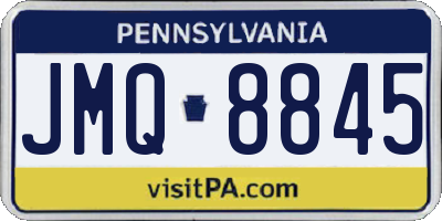 PA license plate JMQ8845