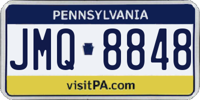 PA license plate JMQ8848